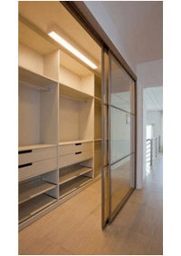 Линейная гардеробная комната с дверями купе Сальск